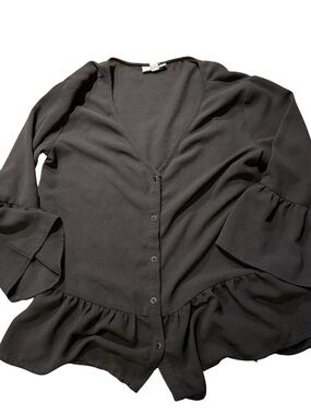 Frank & Oak black blouse